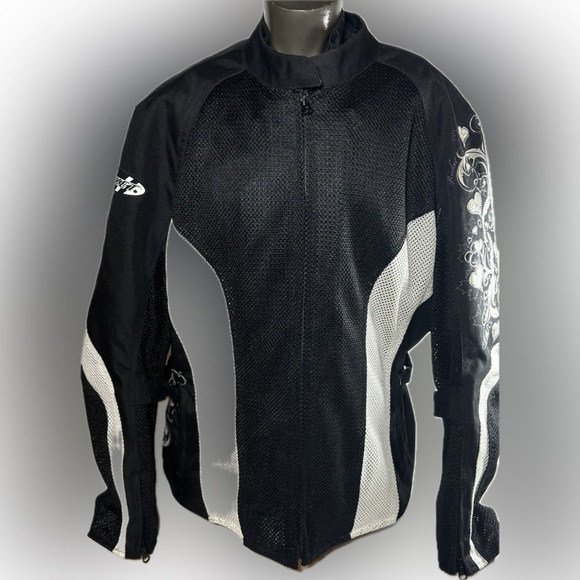 Joe Rocket Jackets & Blazers - Joe Rocket Women's Black and Silver Bomber Jacket 2XL